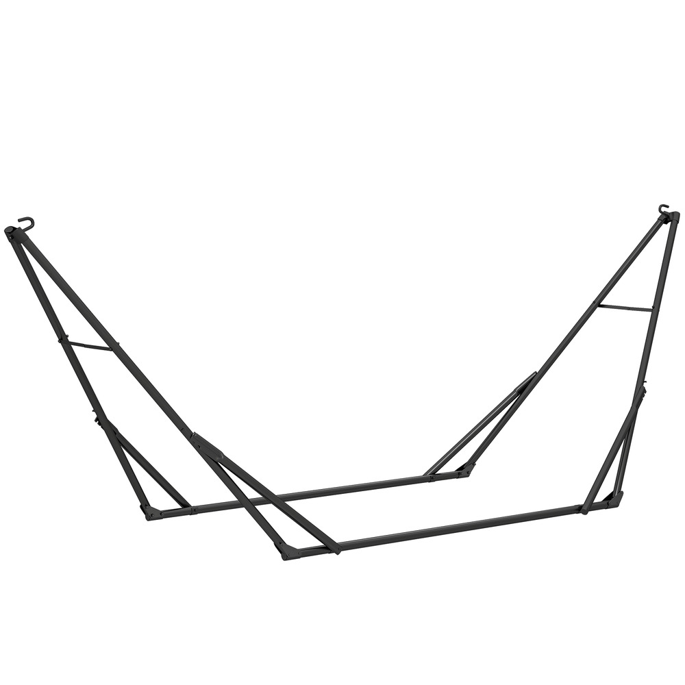 Cadre de hamac pour hamac stand pliable pliable de hamac avec sac de transport 290x78x100 cm noir