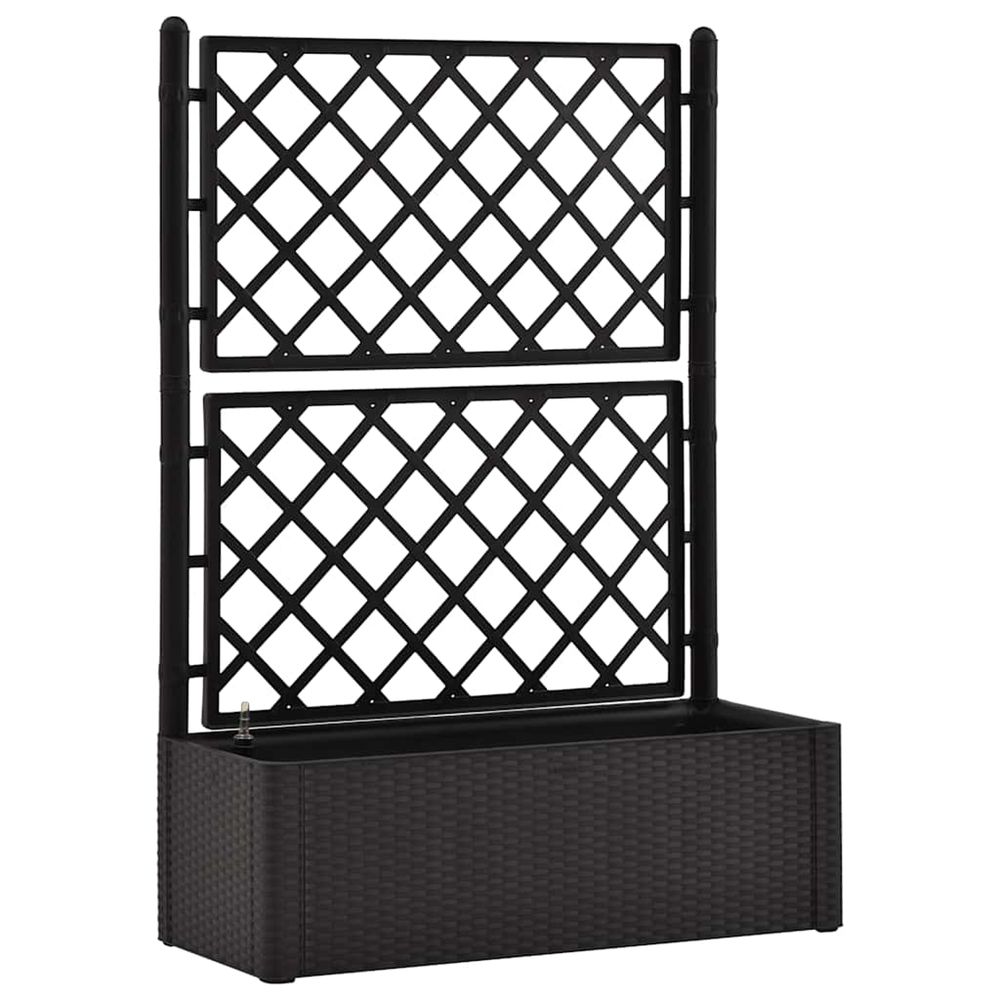 Lit surélevé de jardin treillis système d'arrosage anthracite