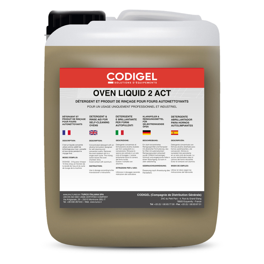 Détergent 2 en 1 pour four 10 l - codigel