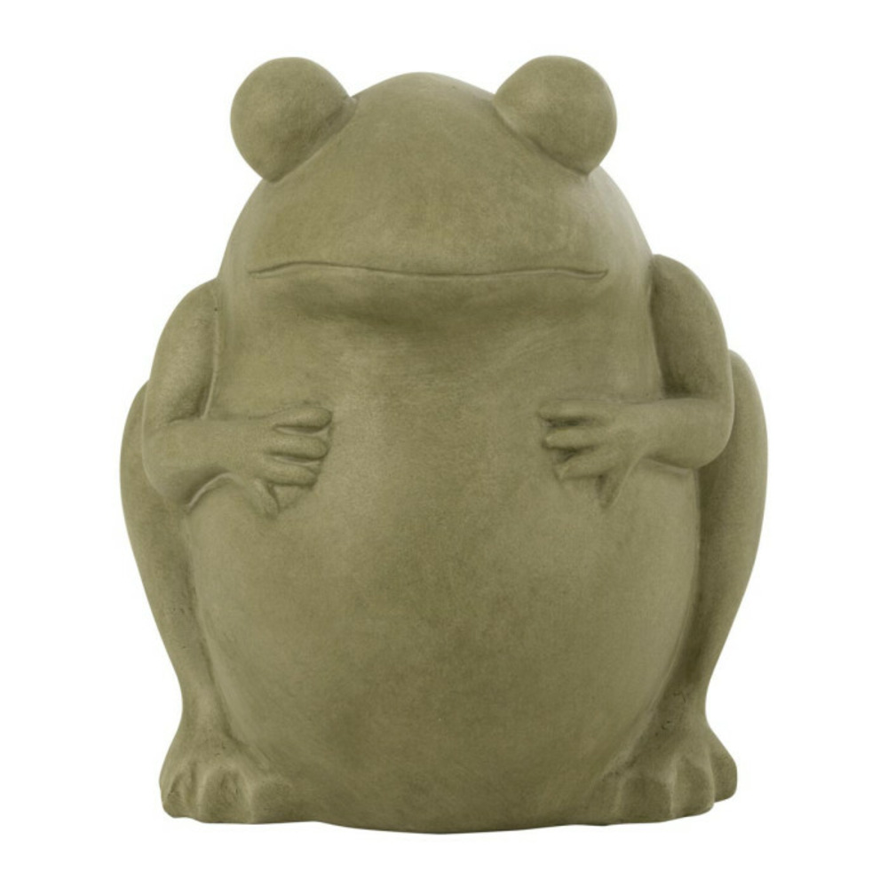 Cache-pot en argile grenouille 25cm vert