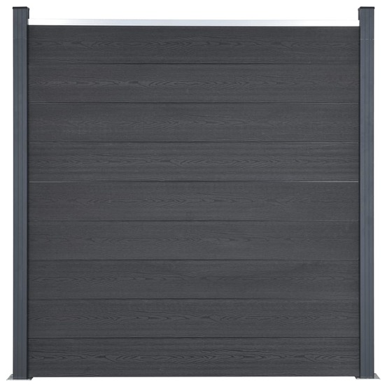 Ensemble de panneaux de clôture gris 180x186 cm wpc