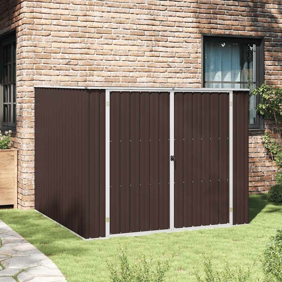 Abri de jardin marrron 195x198x159 cm acier galvanisé