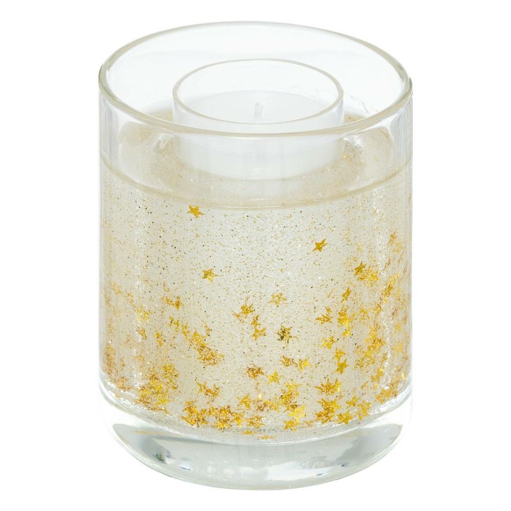Bougie gel paillettes 8.8x10cm