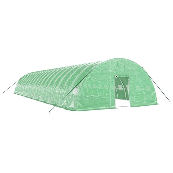 Serre avec cadre en acier vert 108 m² 18x6x2,85 m
