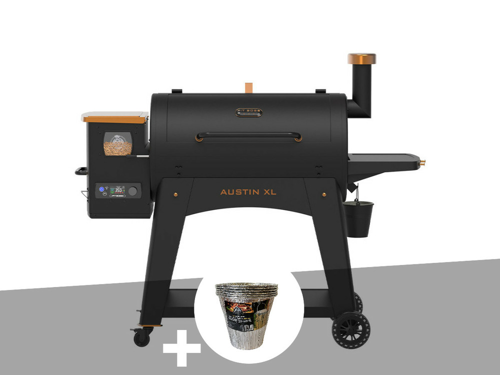 Barbecue à pellets onyx augustin xl 1000 + 6 seaux jetable