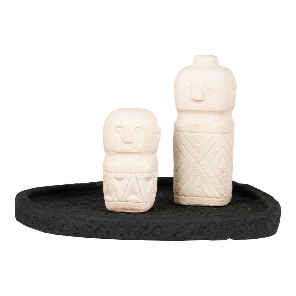 Plateau noir en ciment 26,5 x 26 x 2 cm