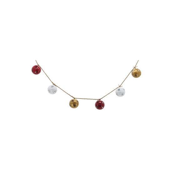 Guirlande 6 grelots en métal coloré