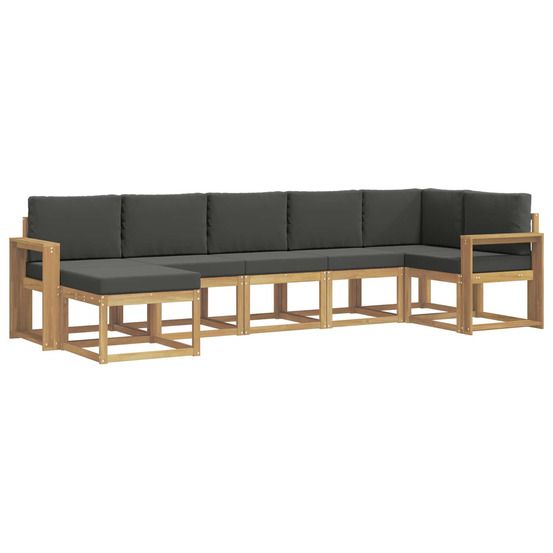 Ensemble de canapés d'extérieur 7 pc blanc et anthracite
