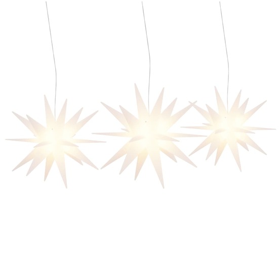 Lumières de noël avec led 3 pcs pliable blanc
