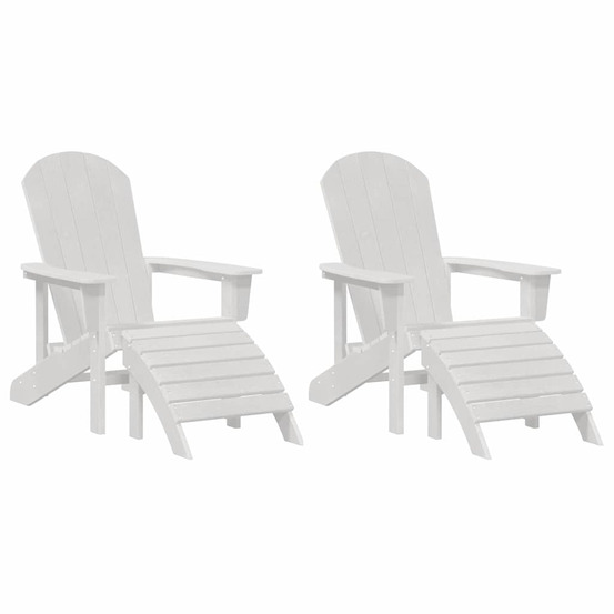 Mobilier de jardin lounge 2 pcs blanc 74 x 82 x 90 cm plastique
