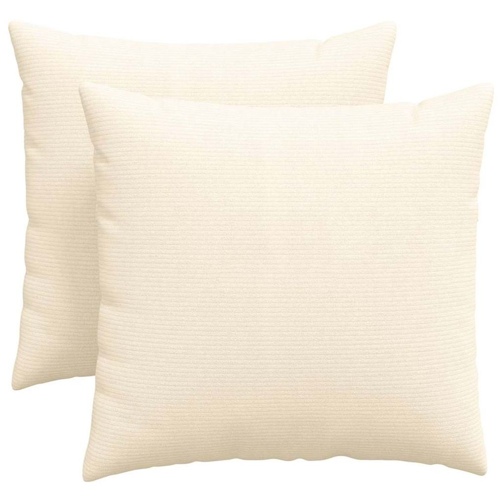 Coussins de canapé 2 pcs crème 45 x 45 cm