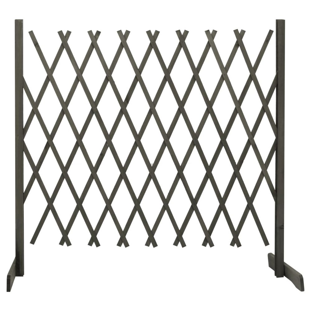 Clôture en treillis de jardin gris 180x100 cm bois de sapin
