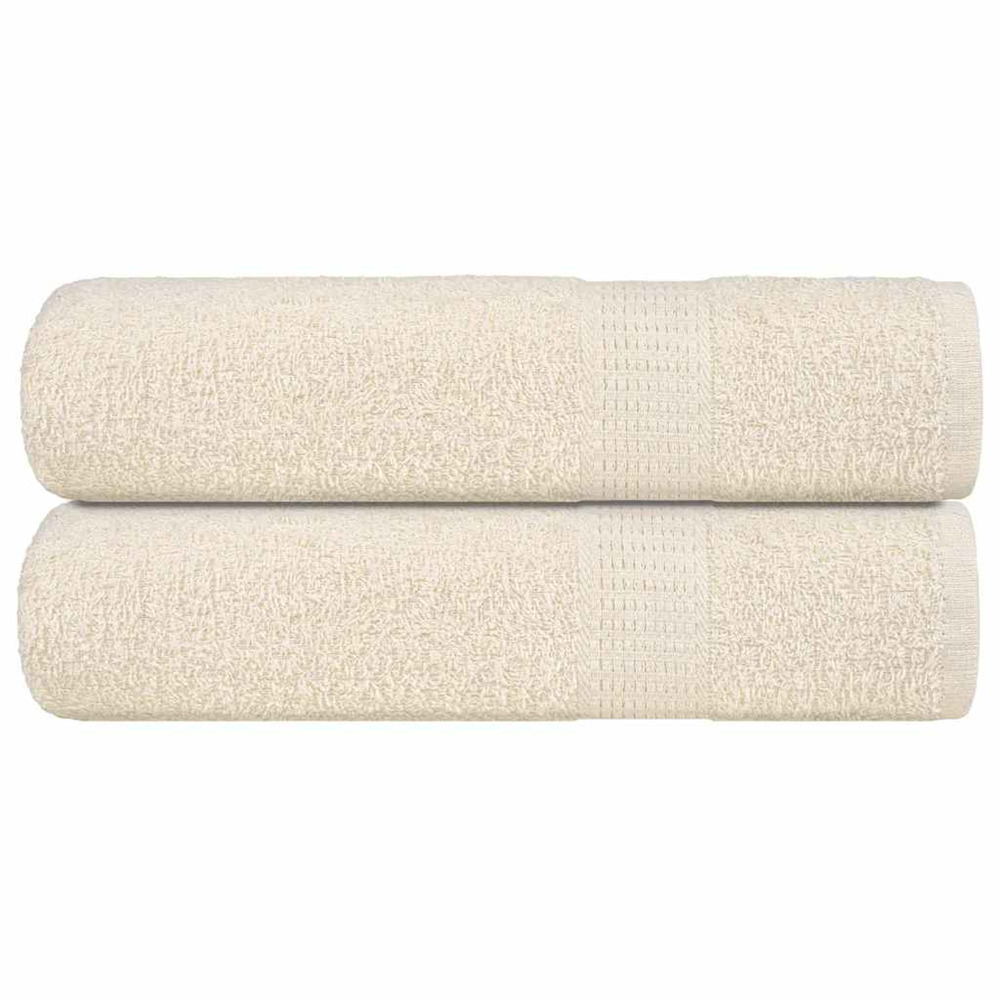Essuie-mains frogn 2 pcs crème 50x100 cm 360 g/m²