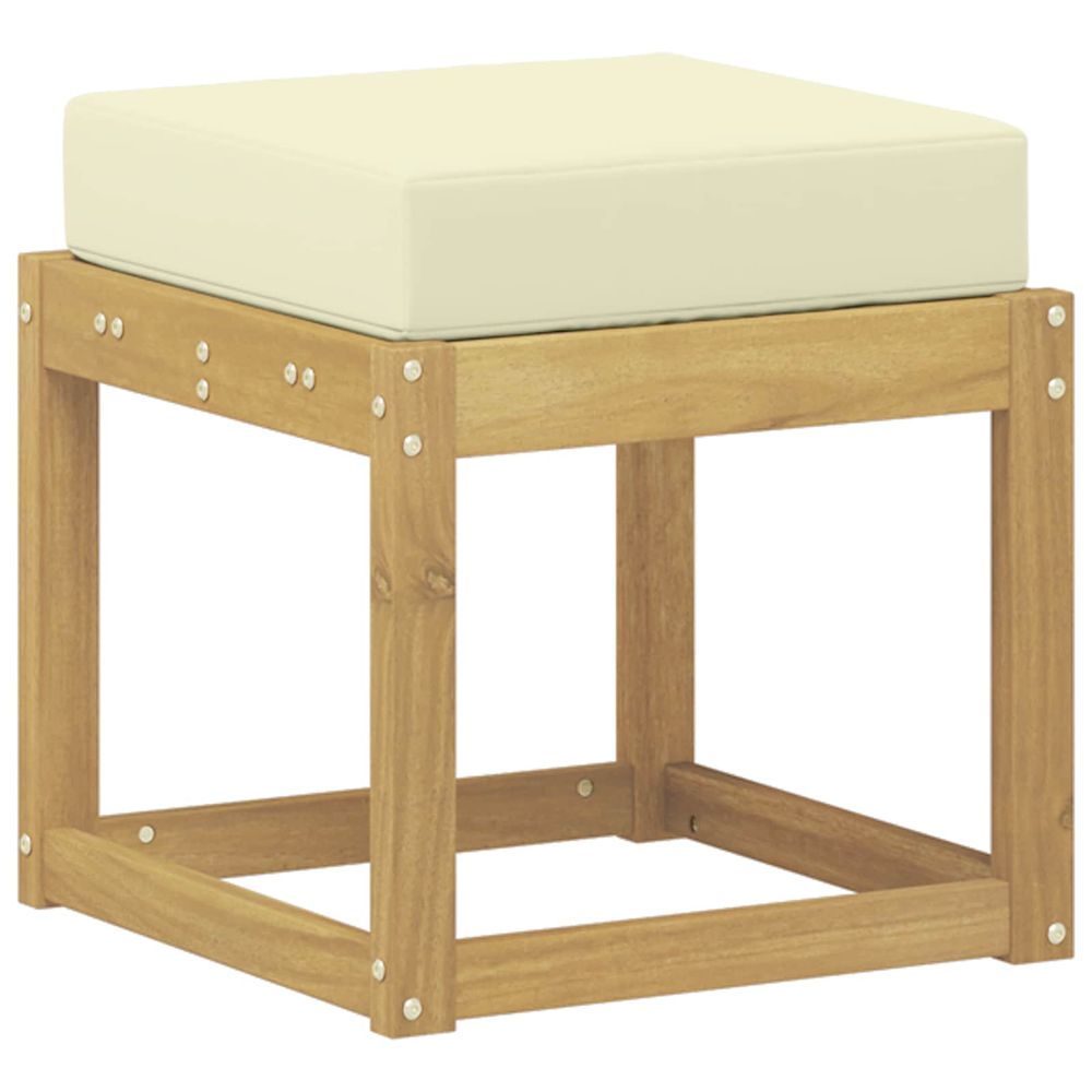 Banc de jardin bois d'acacia massif blanc