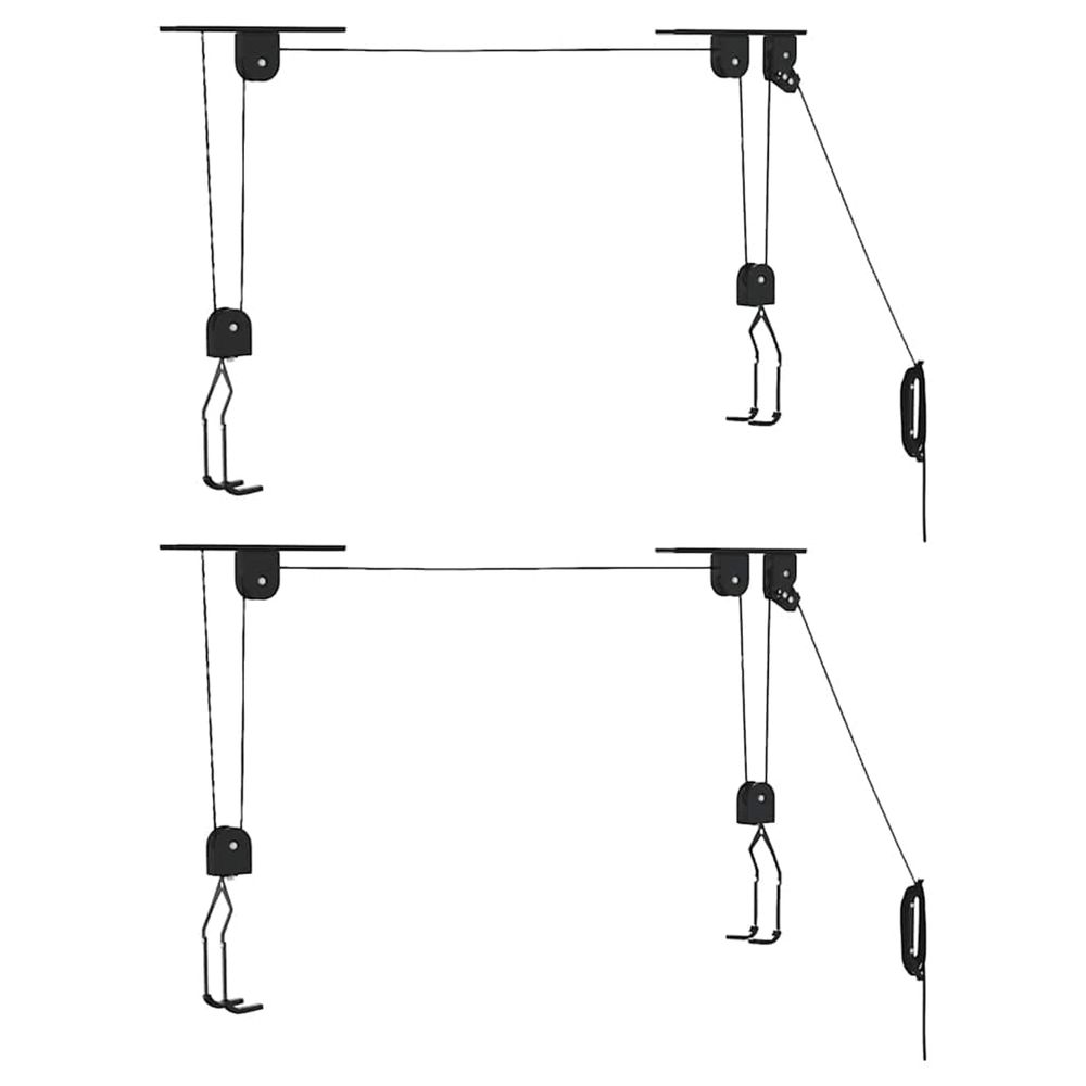 Palans à vélo avec support de plafond 2 pcs 20 kg
