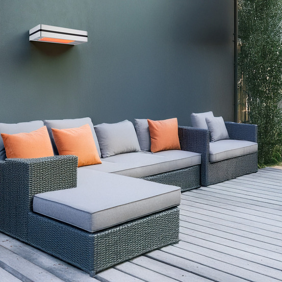 Chauffage de terrasse infrarouge argente 2000w sined caldo i box