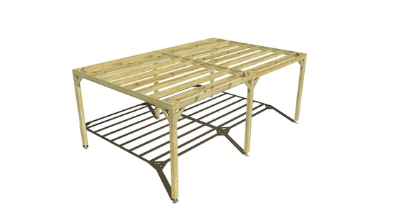 Pergola bois • 6m x 4m • indépendante • sens largeur • livraison comprise