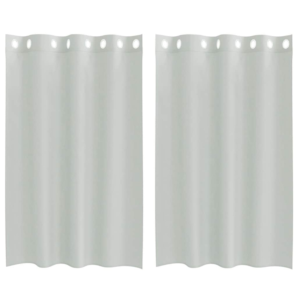 Rideaux en voile avec œillets 2 pcs gris clair 140x175 cm