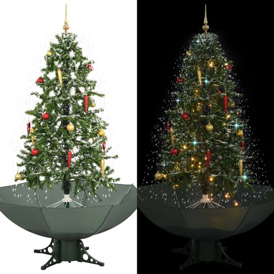 Arbre de Noël neigeux parapluie Vert 170cm