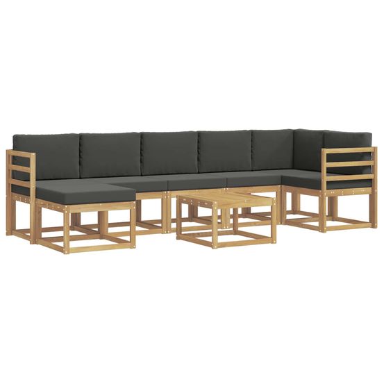 Ensemble de canapés d'extérieur 8 pc blanc et anthracite
