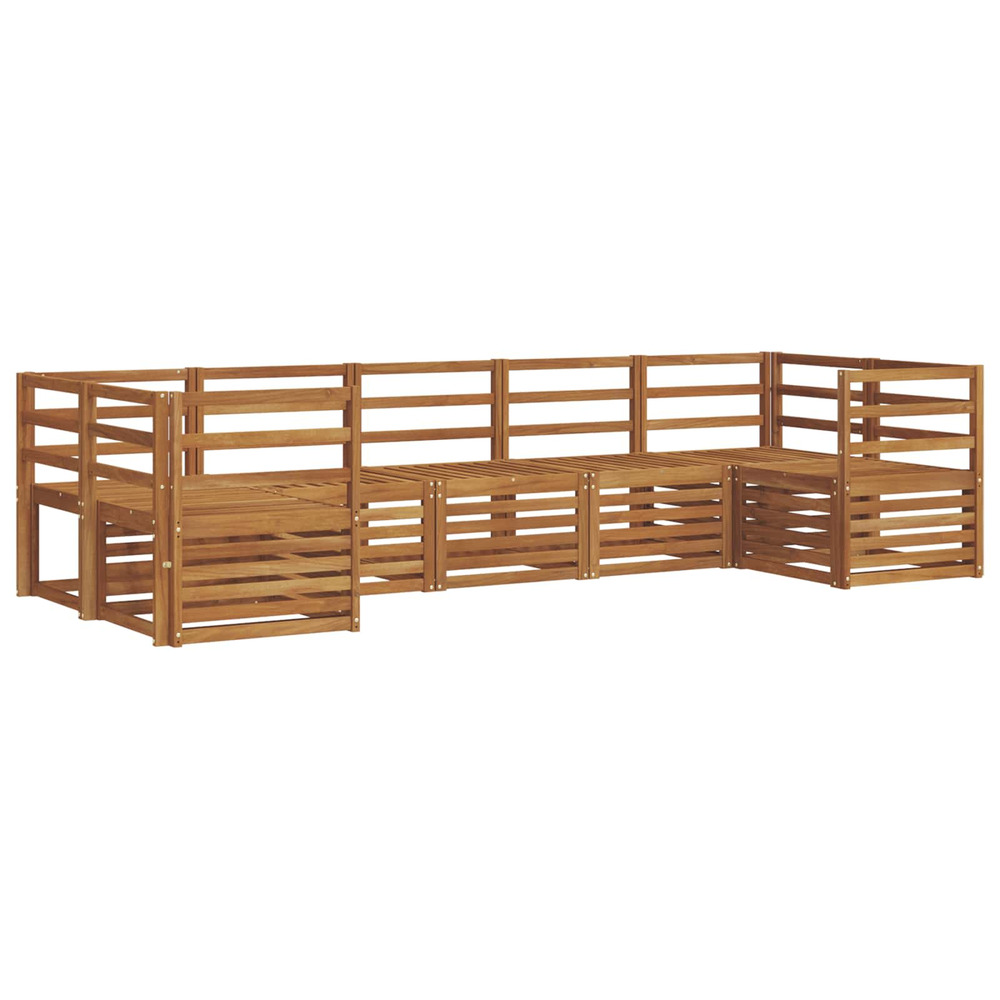 Ensembles de canapés 7 pcs naturel bois d'acacia massif
