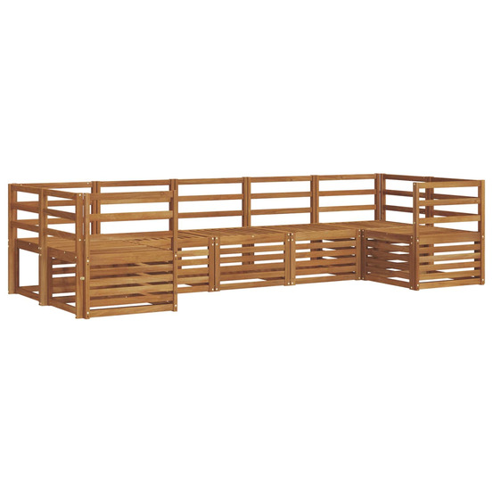 Ensembles de canapés 7 pcs naturel bois d'acacia massif