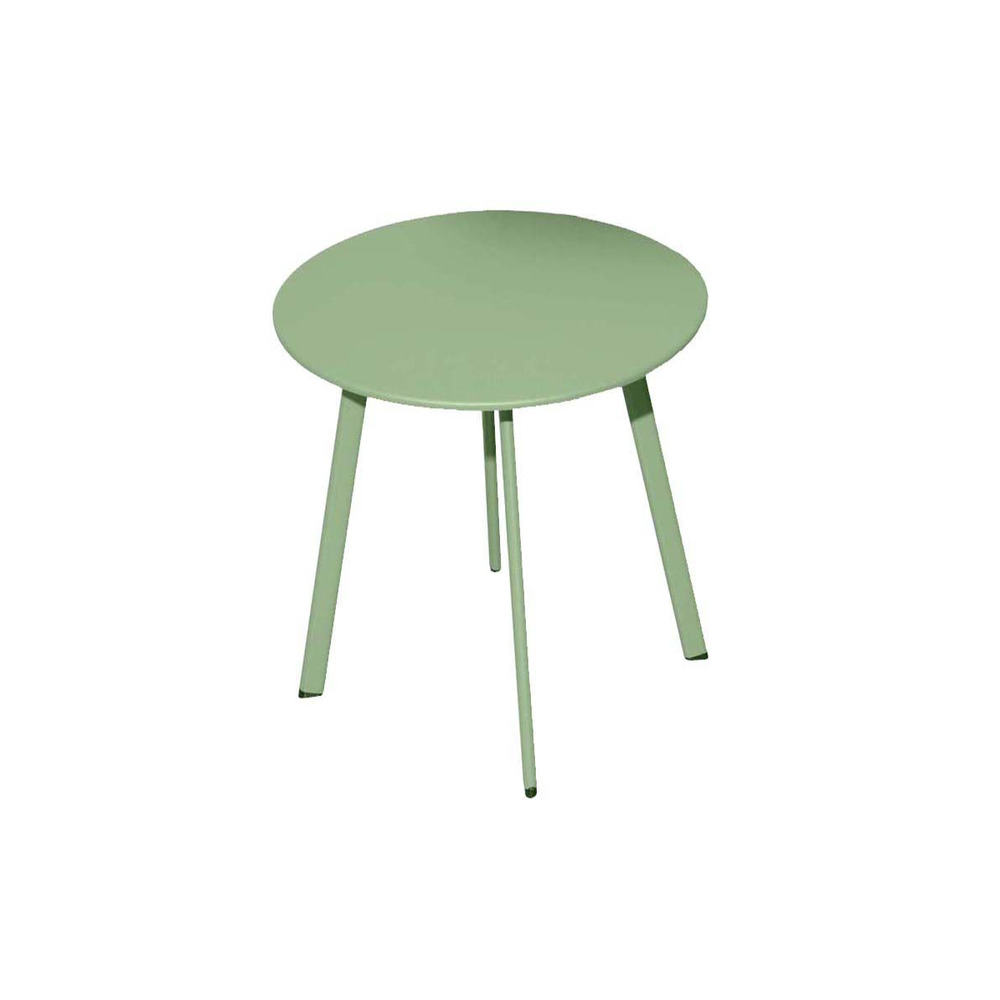Table basse de jardin en acier massai 45 cm vert light