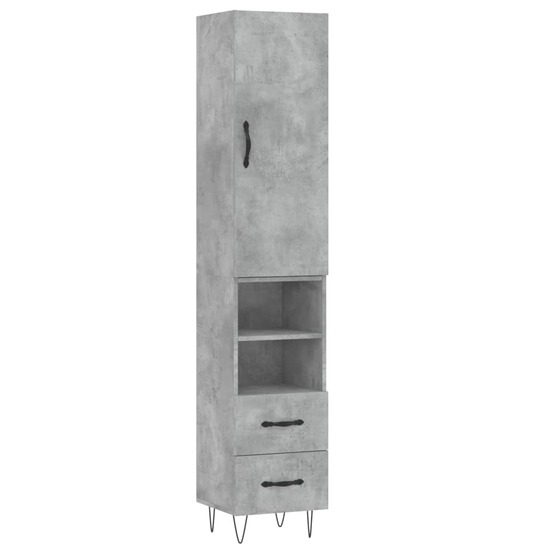 Buffet bahut commode armoire meuble de rangement organisateur cuisine salle de séjour salon haut 34,5 x 34 x 180 cm bois d'in