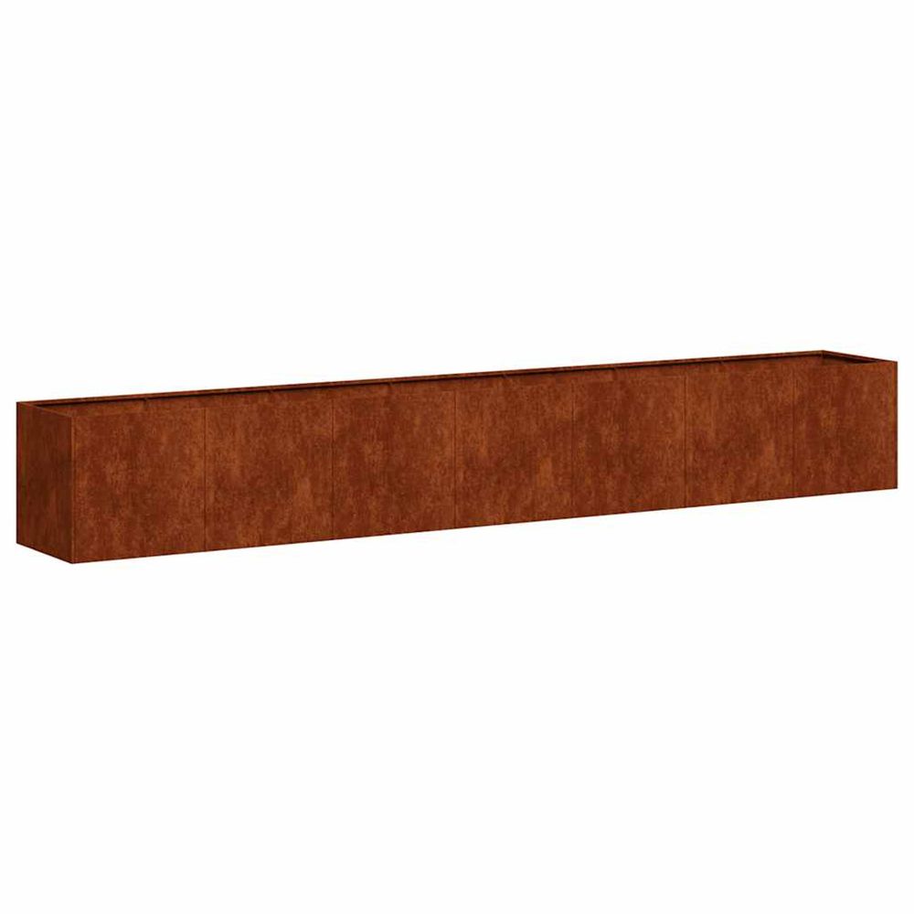 Jardinière d'extérieur rouillé 280x40x40 cm acier inoxydable