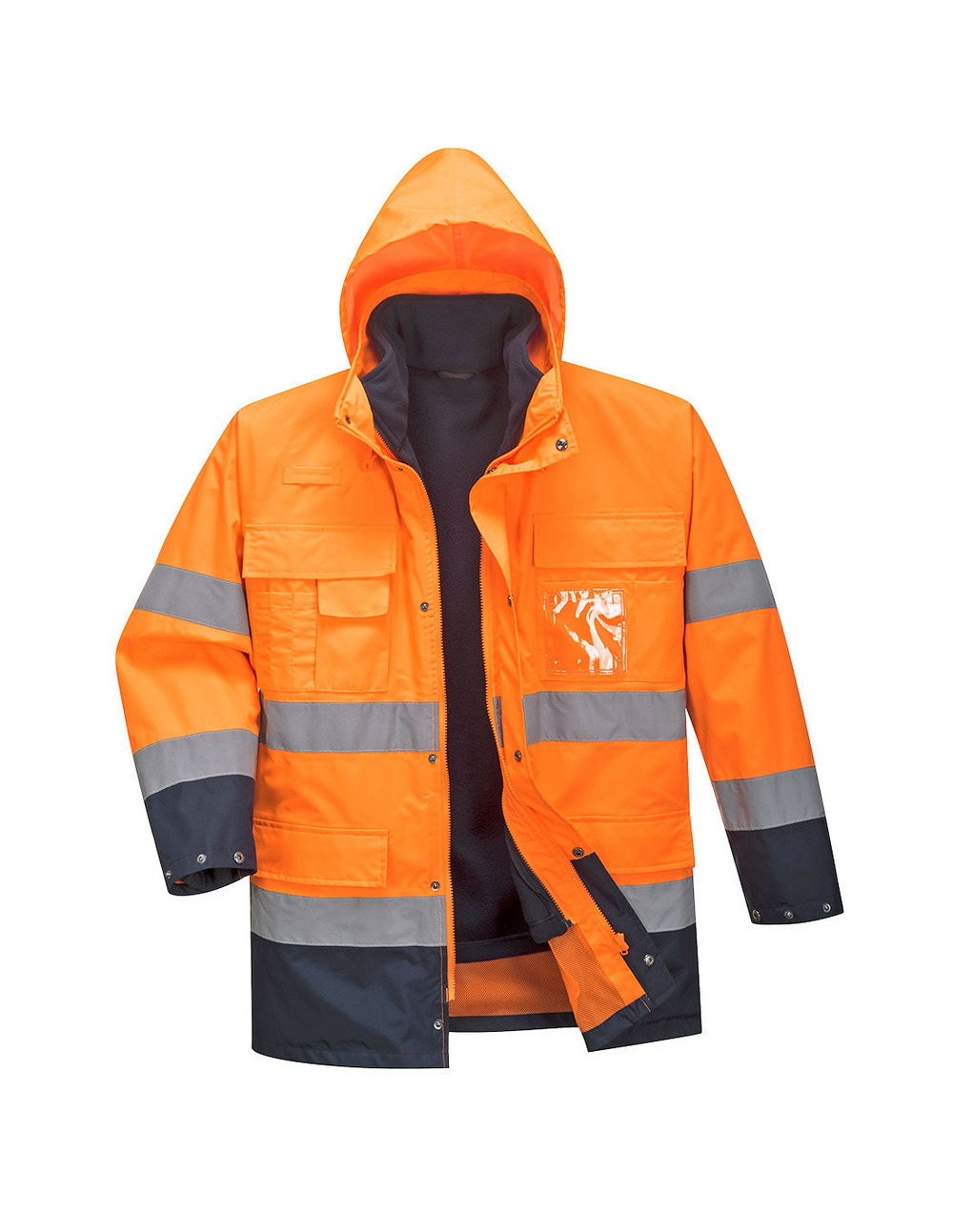 Parka haute visibilité 3 en 1 couleur : orange/marine taille m - portwest