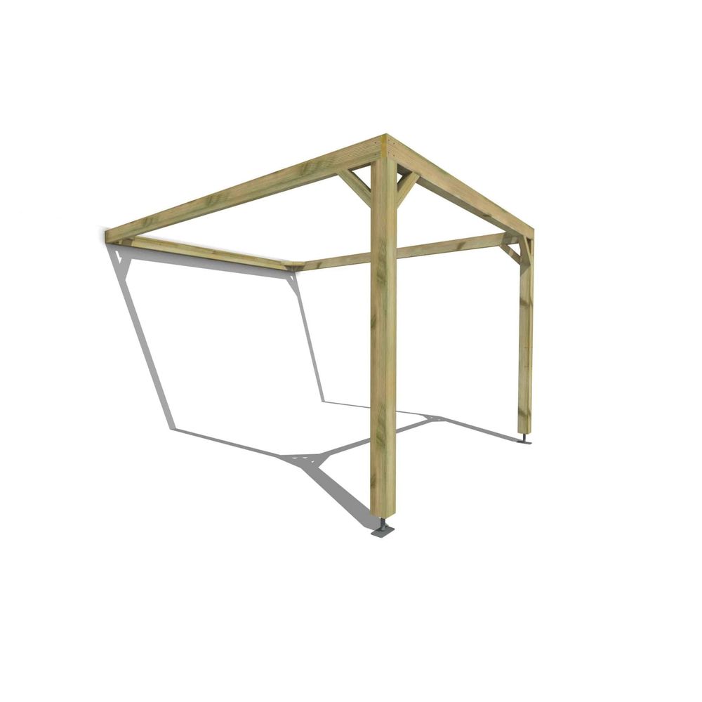 Pergola bois • 3m x 4m • adossée • cadre simple • livraison comprise