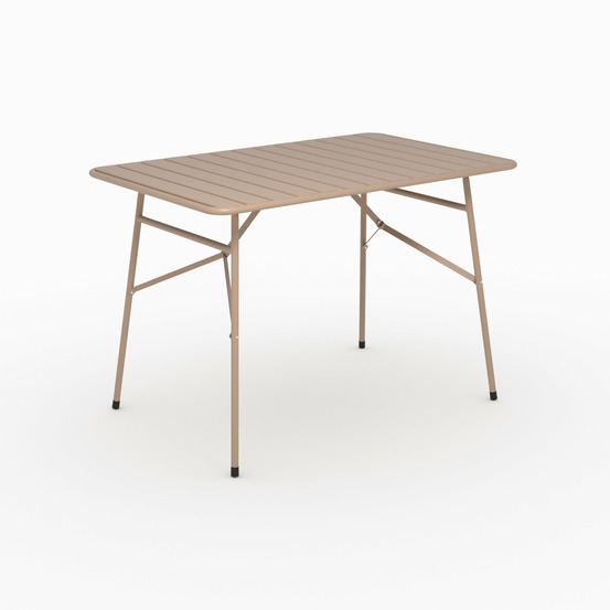 Yumi-table de jardin en métal taupe 4 personnes