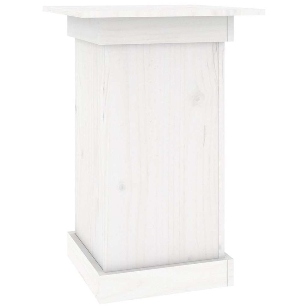 Support à fleurs blanc 40x40x60 cm bois de pin solide