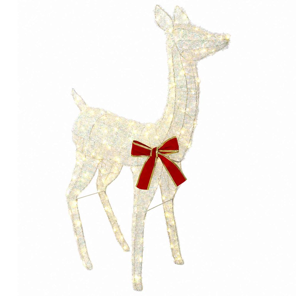 Renne de noël 3d loviisa 110 led blanc chaud 70 x 26 x 100 cm