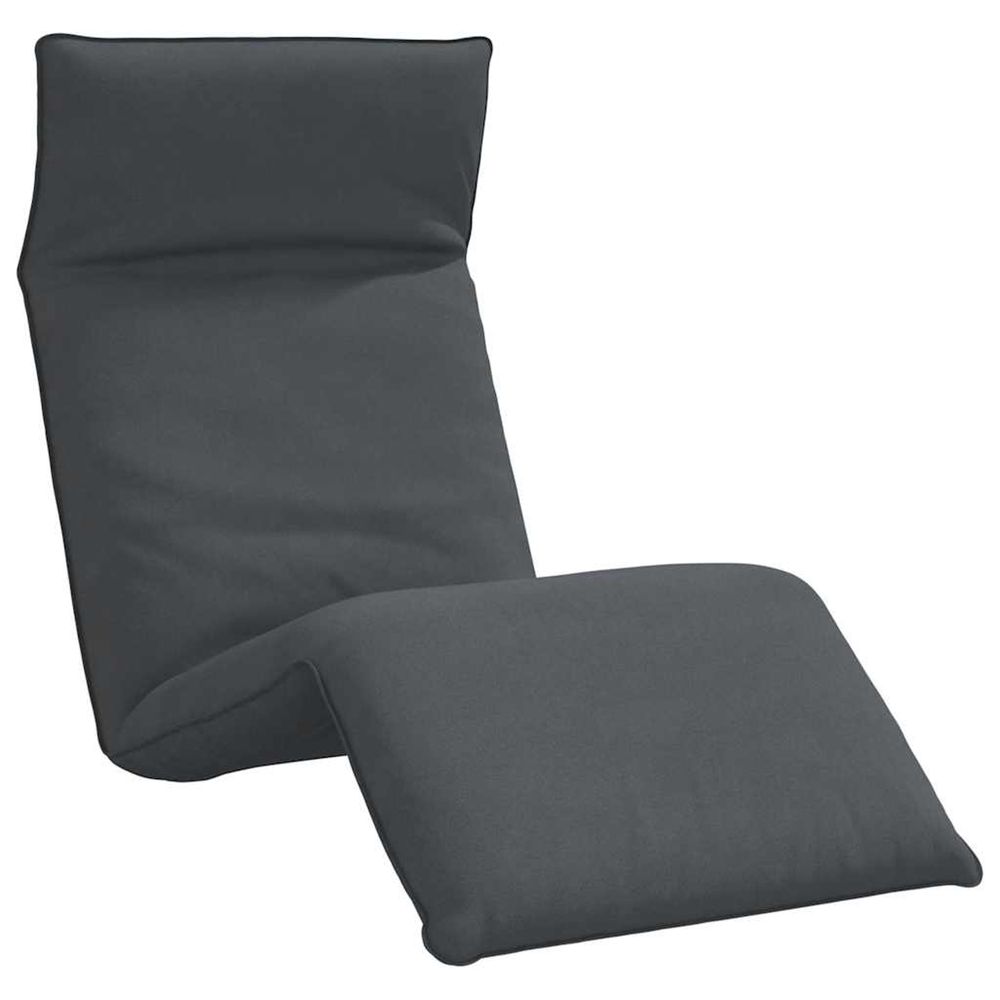 Chaise longue pliante anthracite 175x54x8,5 cm tissu oxford bain de soleil