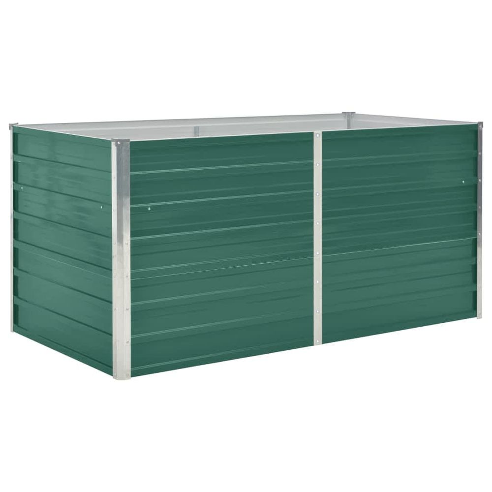 Jardinière 160 x 80 x 77 cm acier galvanisé vert