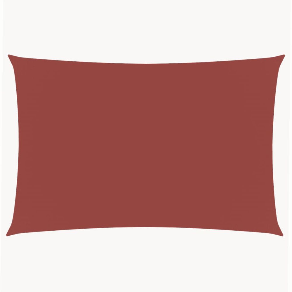 Voile de parasol tissu oxford rectangulaire 2x5 m terre cuite