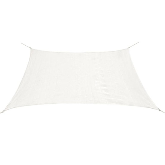Voile toile d'ombrage parasol pehd carré 3,6 x 3,6 m blanc