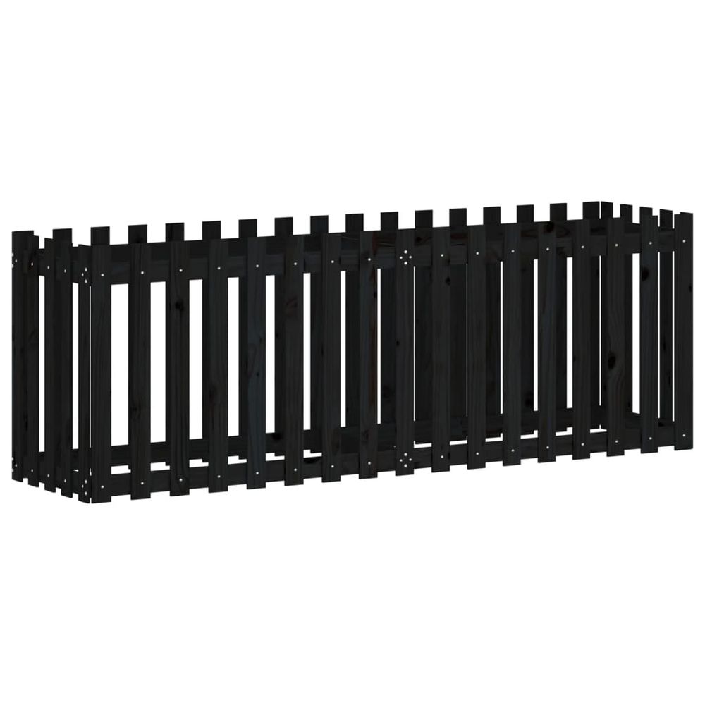 Lit surélevé de jardin design de clôture 200x50x70cm pin massif