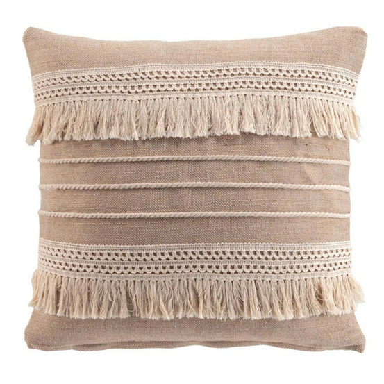 Coussin déco à franges