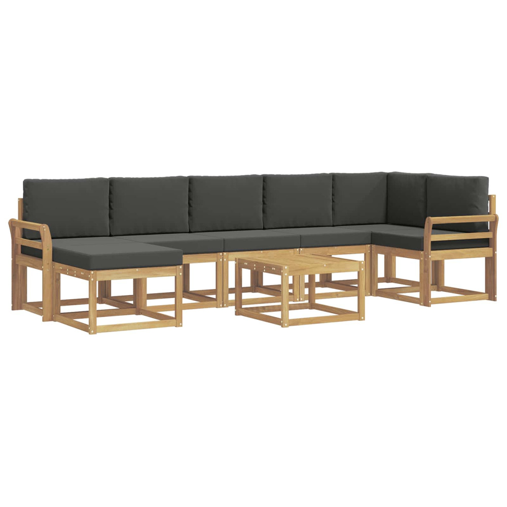 Ensemble de canapés d'extérieur 8 pcs blanc et anthracite