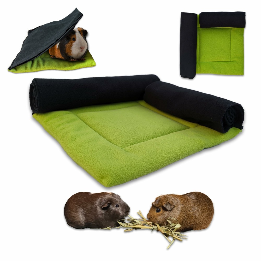 Coussin polaire avec 2 boudins tunnels pour cochon d'inde