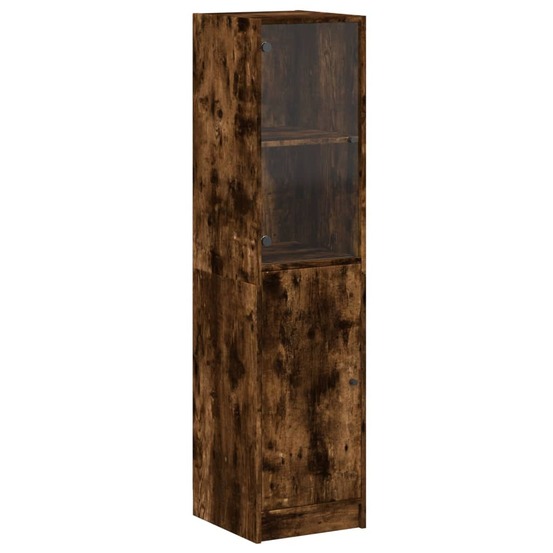 Buffet bahut commode armoire meuble de rangement organisateur cuisine salle de séjour salon avec porte en verre 35 x 37 x 142