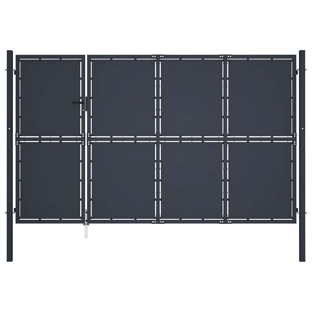 Portail de jardin en acier 350 x 200 cm anthracite