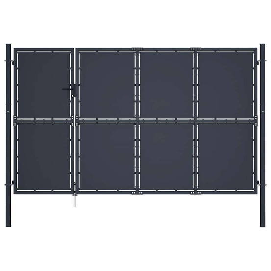 Portail de jardin en acier 350 x 200 cm anthracite