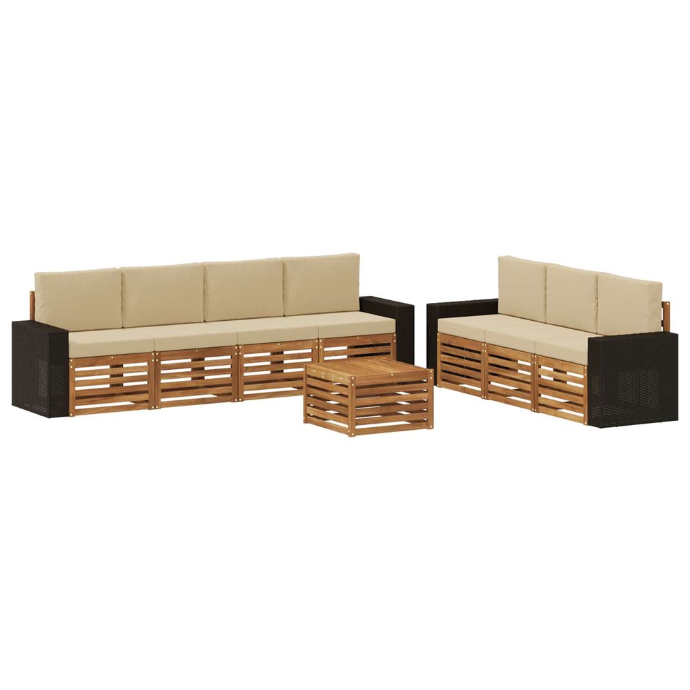 Ensembles de canapés 8 pc bois d'acacia massif