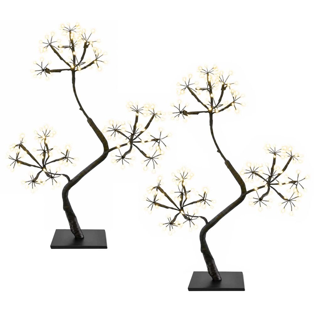 Sapin de noël à led en forme de s 2 pc noir 45 cm plastique