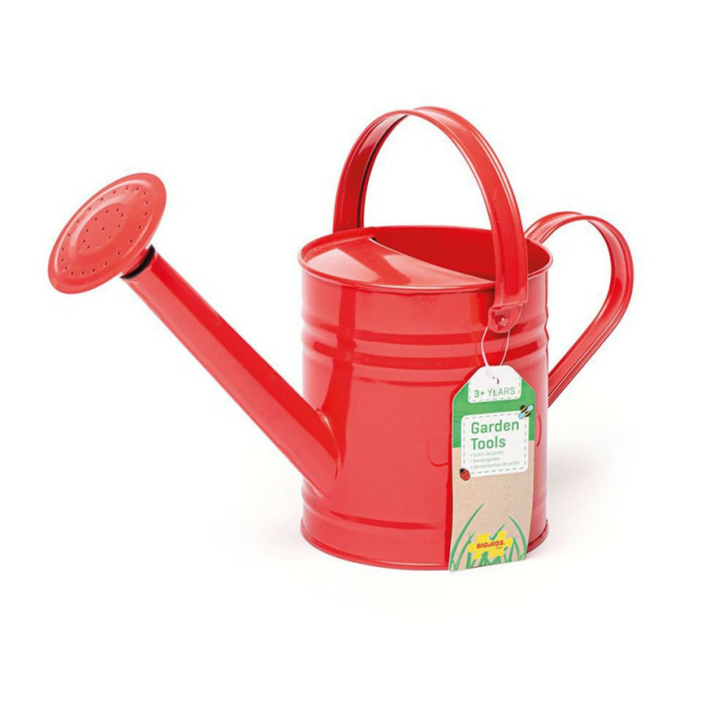 Bigjigs - red metal watering can bj294