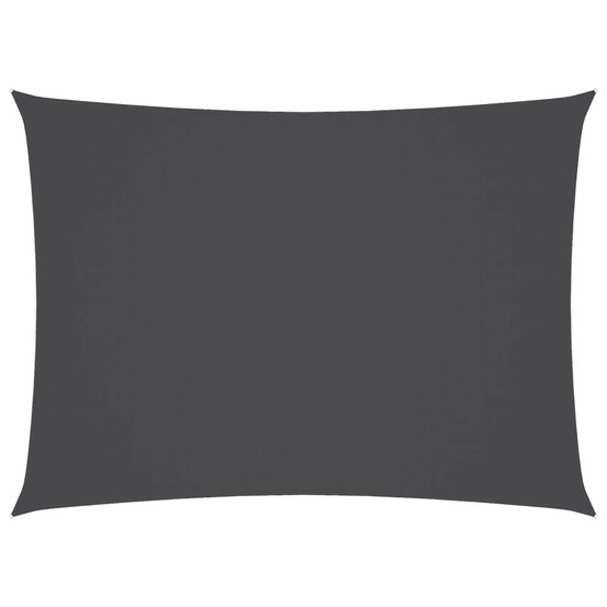 Voile de parasol tissu oxford rectangulaire 2,5x4,5m anthracite