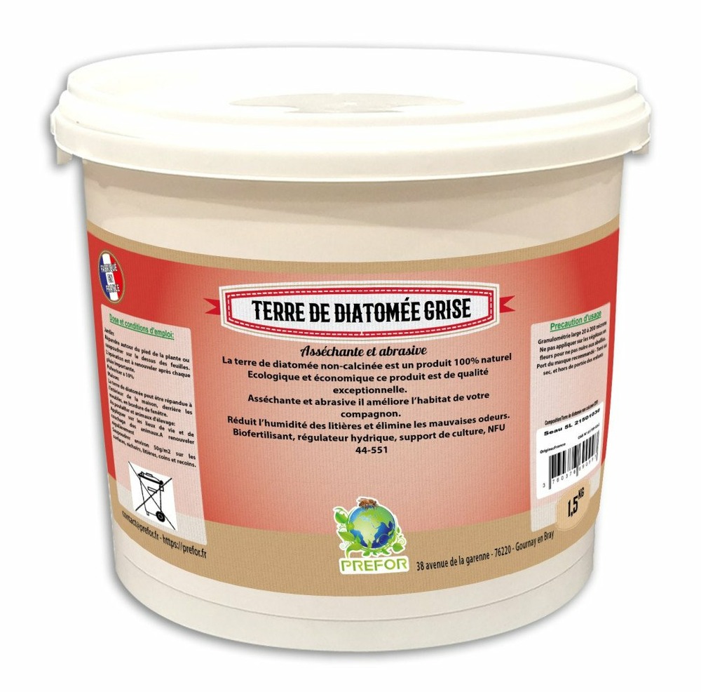 Terre de diatomée grise seau 5l 1.5kg